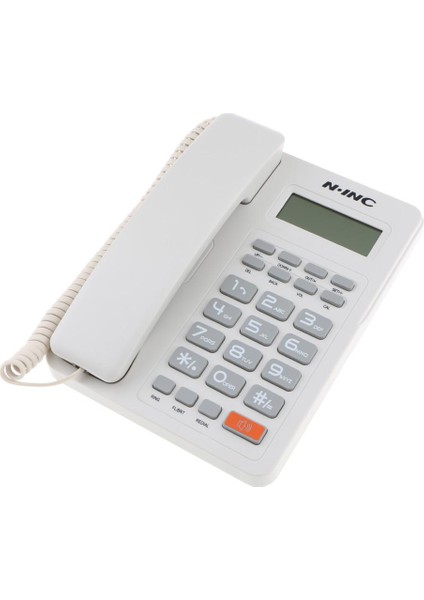 Sabit Telefon Kablolu Ev Ofis Masası Telefon LCD Ekran Redial White modelleri