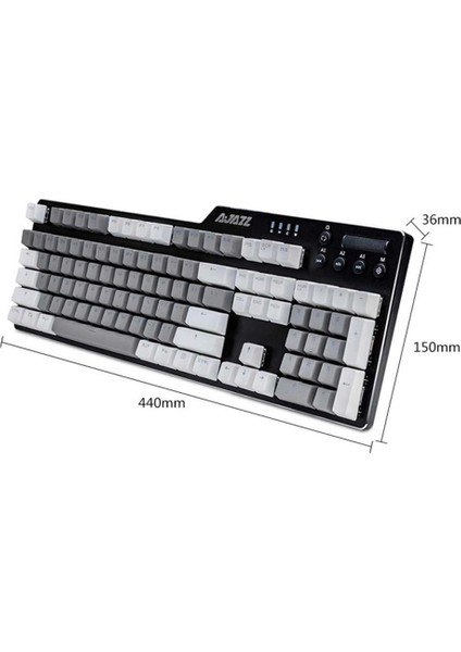 110KEYS Arkadan Aydınlatmalı Mekanik Klavye ile 180 cm Kablo Dizüstü Yeşil Anahtarı Için indirimleri