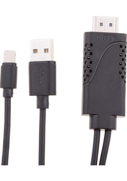 HDMI Tv USB Kablosu Video Adaptörü Dongle Tel iPhone 5 6 7 8 Artı x Siyah modelleri