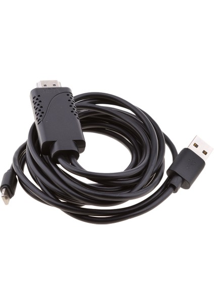 HDMI Tv USB Kablosu Video Adaptörü Dongle Tel iPhone 5 6 7 8 Artı x Siyah fırsatları