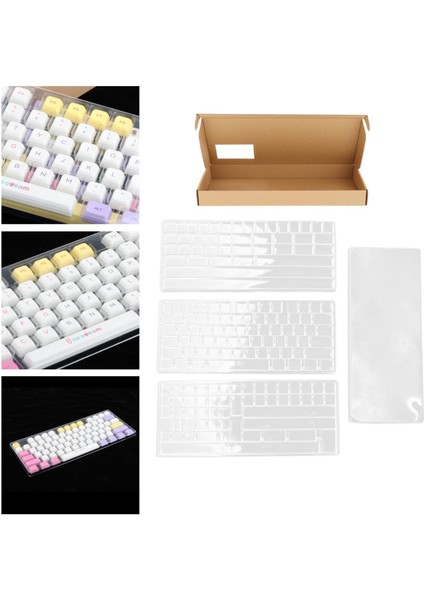 3 Katmanlar Keycap Saklama Kutusu Su Geçirmez W / Kapak Bölmesi Keycaps Koleksiyonu