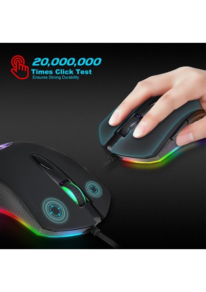 4800DPI 6button Programlanabilir USB Kablolu Oyun Mouse Fare Pro Gamer Için