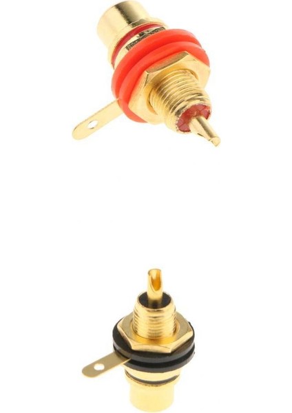 2 Piece Rca Kadın Soket Fiş Kuplör Bağlayıcı Dönüştürücü Adaptörü Tv Için