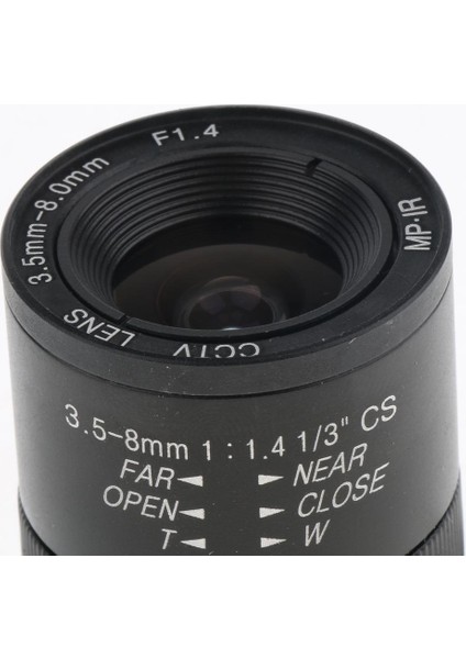 1/3 "cs Montaj 3.5-8mm F1.4 Manuel Iris Yakınlaştırma Lensleri Için Cctv Endüstriyel Kamera