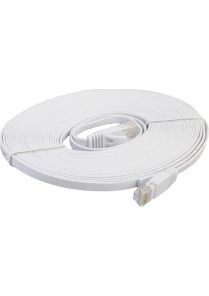 Cat 6 Ethernet Kablosu 25FT Düz Internet Ağı Yama Kablosu