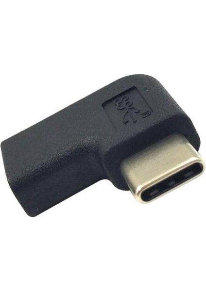 2x Usb3.1 Tip-C Kadın Ila 90 Açı Erkek Şarj Veri Sync Uzatma Adaptörü(Yurt Dışından)