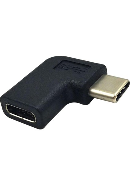 2x Usb3.1 Tip-C Kadın Ila 90 Açı Erkek Şarj Veri Sync Uzatma Adaptörü(Yurt Dışından)