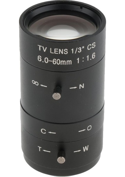 1/3 "6-60MM F1.6 Cs Montaj Manuel Iris Odak Varıfokal Cctv Kamera Lens