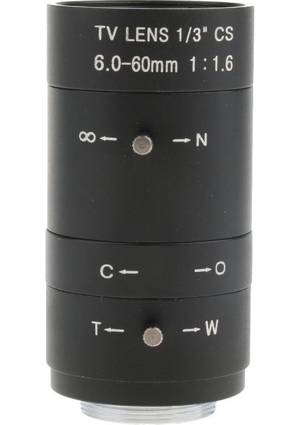 1/3 "6-60MM F1.6 Cs Montaj Manuel Iris Odak Varıfokal Cctv Kamera Lens