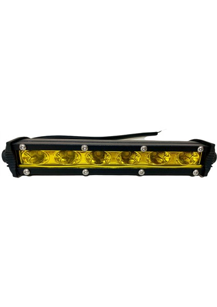 Off Road Barled 18W 6 LED Sarı Tek Sıra