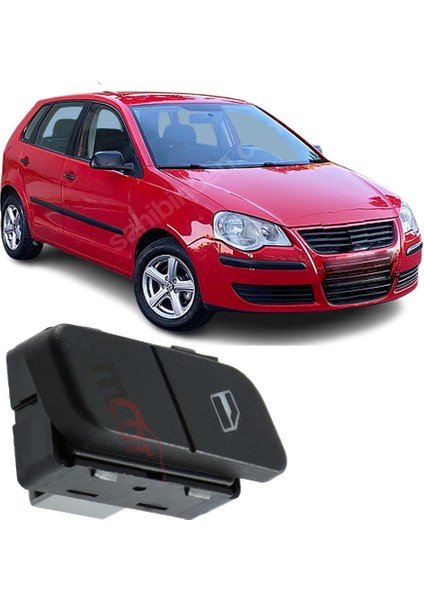 Volkswagen Polo Cam Düğmesi Tekli Sol Arka 2002--2010 modelleri