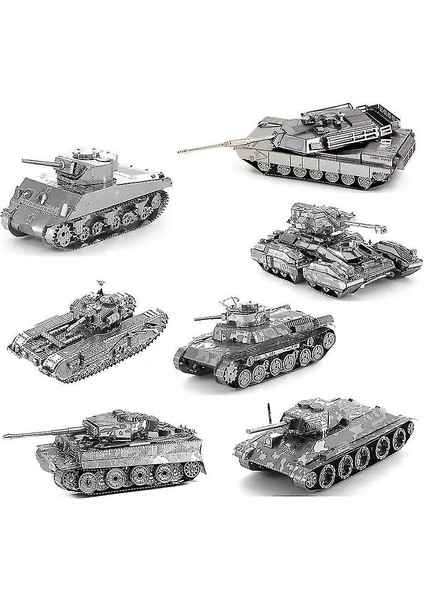 3D Metal Yetişkinler Için Tank Bulmaca Çocuk Dıy Montaj Modeli Kiti (Yurt Dışından)