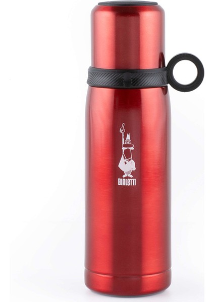 Kapaklı 12 Saat Sıcak 24 Saat Soğuk Kırmızı Paslanmaz Çelik Termos 460 ml DCXIN00001