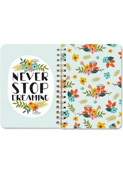 A5 Çiçek Cümbüşü Süresiz Akademik Planlayıcı Ingilizce Ajanda Sticker + Lastikli fırsatları