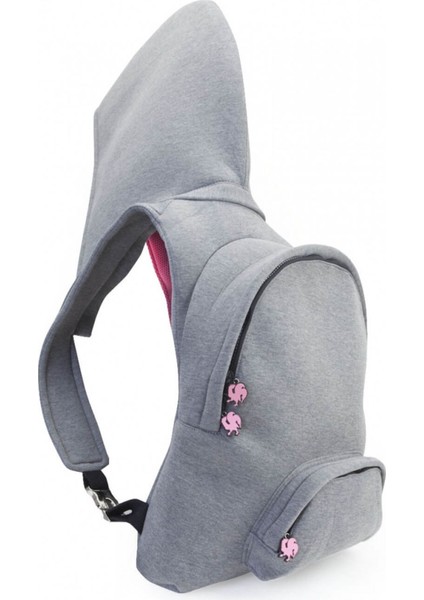 Basic Gri/fuşya Çocuk Kapüşonlu Sırt Çantası fiyatları