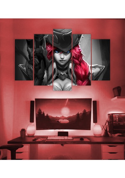 5'li Mdf League Of Legend Miss Fortune Tablo 60 x 90 cm