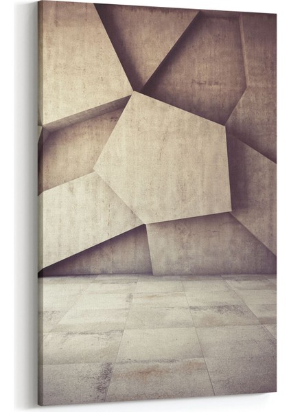 10018D Abstract 3 Boyut Görsel Dikey Kanvas Tablo