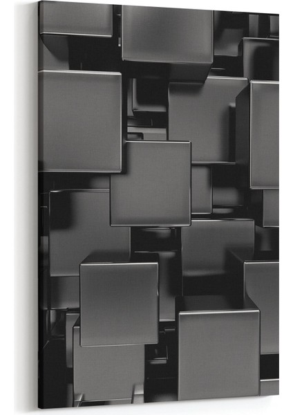 10058D Abstract 3 Boyut Görsel Dikey Kanvas Tablo