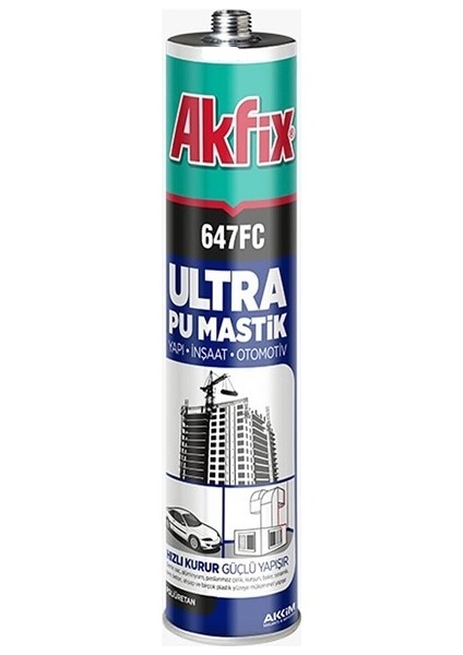 647FC Siyah 280 ml Pu Mastik Ultra Poliüretan Otomotiv Yapı