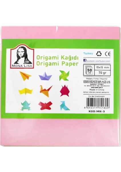 Origami Kağıdı Kare 14,8 cm MN10-3