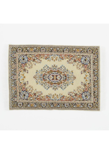 1 / 12TH Dokuma Kilim Zemin Halı Bebek Ev Mobilya Minyatürleri Bej (Yurt Dışından) modelleri