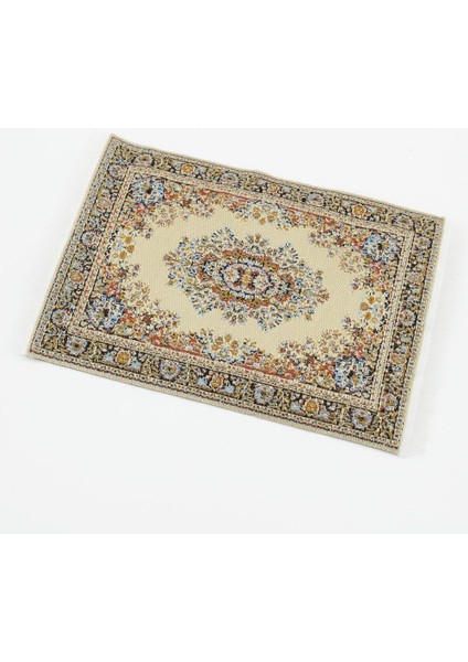 1 / 12TH Dokuma Kilim Zemin Halı Bebek Ev Mobilya Minyatürleri Bej (Yurt Dışından) fırsatları