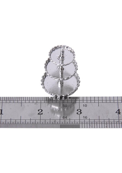 Mini 3-Tier Metal Tatlı Kek Standı Tutucu Ekran Snack Raf Fr 1/12 Dollhouse Gümüş (Yurt Dışından) indirimleri