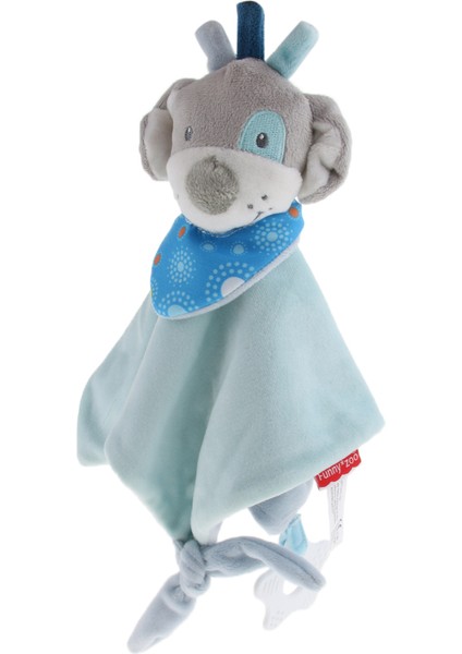 Peluş Battaniye Diş Çıkarma Güvenlik Etiketi Bebek Güvenliği Battaniye Mavi Köpek (Yurt Dışından)