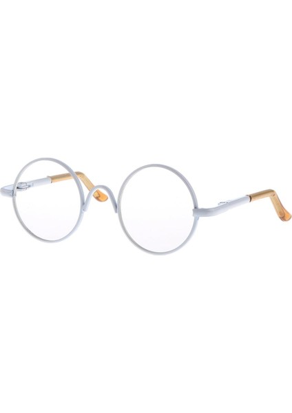 1/6 Çift Yuvarlak Çerçeve Şeffaf Lens Gözlük Gözlük 12 '' Blythe Bebek Beyaz (Yurt Dışından) fırsatları