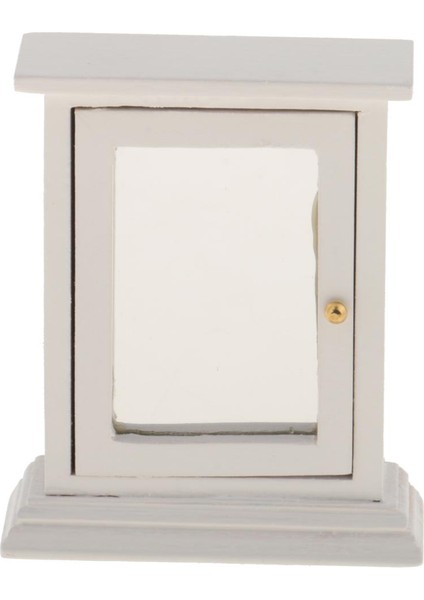 Beyaz Açılabilir Ahşap Banyo Aynası Kutusu Dollhouse Minyatür Aksesuarları (Yurt Dışından) fiyatları
