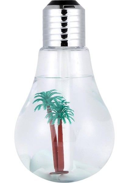 LED Lamba Ampul Ultrasonik Nemlendirici Sis Aroma Uçucu Yağ Difüzör Araba Gümüş (Yurt Dışından)