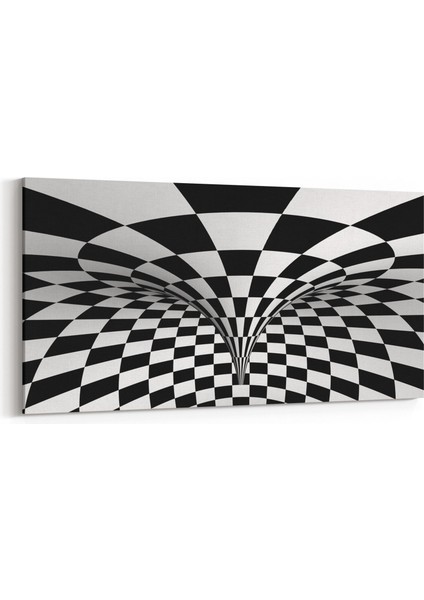 10231YD Abstract Girdap Görsel Yatay Dar Kanvas Tablo
