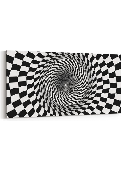 10239YD Abstract Girdap Görsel Yatay Dar Kanvas Tablo