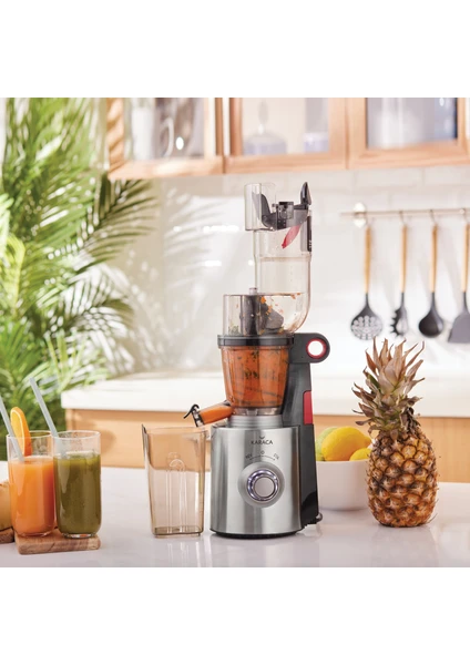 Slow Juicer 2 In 1 Yavaş Sıkım Katı Meyve ve Narenciye Sıkacağı