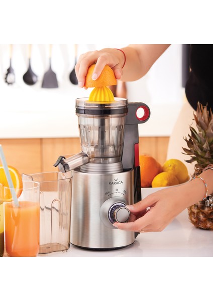 Slow Juicer 2 In 1 Yavaş Sıkım Katı Meyve ve Narenciye Sıkacağı