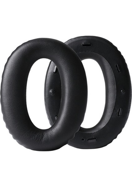 Sony MDR-1000X WH-1000XM2 Için 1 Çift Deri Yedek Kulaklık Ucu - Siyah (Yurt Dışından)