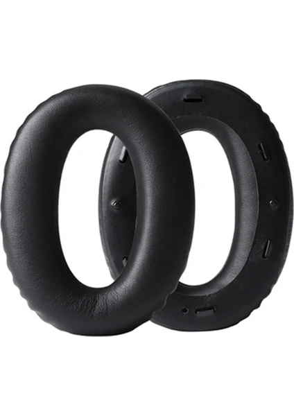 Sony MDR-1000X WH-1000XM2 Için 1 Çift Deri Yedek Kulaklık Ucu - Siyah (Yurt Dışından)