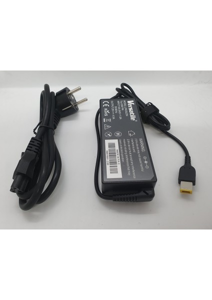 Lenovo 20V 4.5A USB Kare Uç Adaptör Şarj Aleti ve Güç Kablosu LPA35LEN