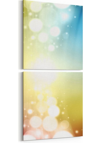 10377K2D Abstract Görsel Kare 2'li Dikey Kanvas Tablo
