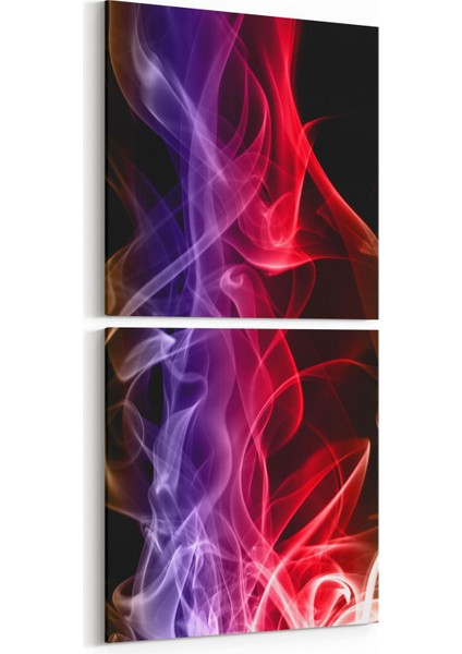 10399K2D Abstract Görsel Kare 2'li Dikey Kanvas Tablo