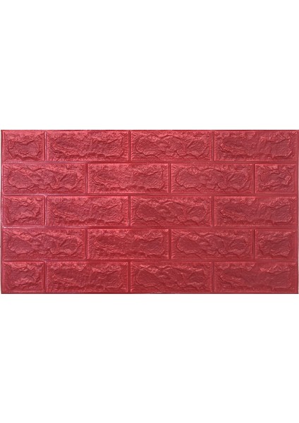 Kendinden Yapışkanlı Kırmızı Tuğla Desen Duvar Kağıdı Panel 70X38