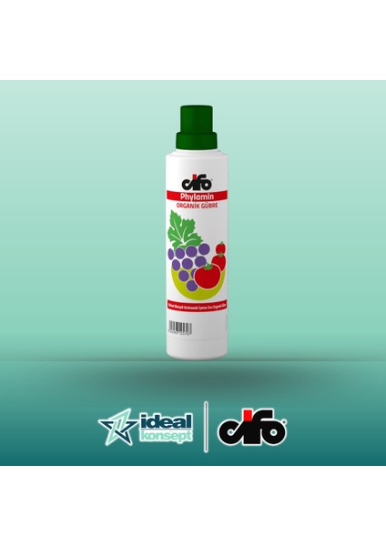 Phylamin-Çiçek Tutturucu Meyve Besleyici-Bitkisel Menşeli İçeren Sıvı Organik Gübre-%100 İtalyan Cifo Gübresi 0,5 Lt