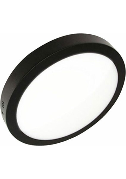 Ack Ap03-01801 18W Siyah Yuvarlak Sıva Üstü Led Panel 3000K Günışığı