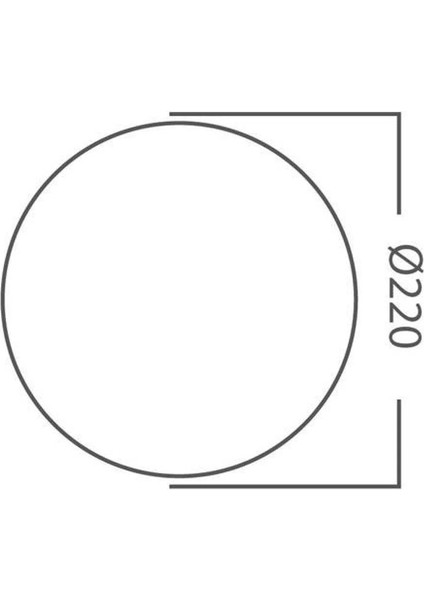Ack Ap03-01801 18W Siyah Yuvarlak Sıva Üstü Led Panel 3000K Günışığı