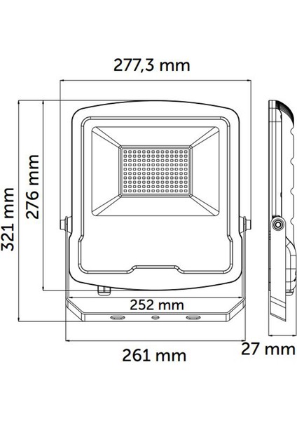 Inoled Elegant 70W LED Projektör 6500K Beyaz İN-TLS-5205-01