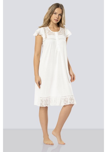 Kadın Gecelik 3284/KREM