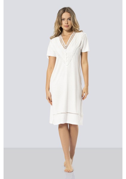 Kadın V Yaka Gecelik