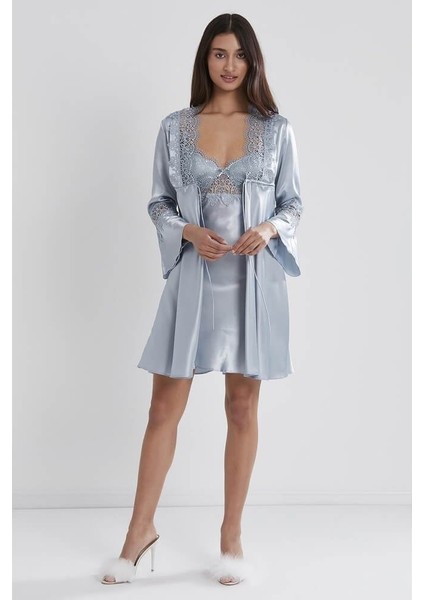 6'lı Kaplı Gecelik Sabahlık Set 6325 Mist indirimleri