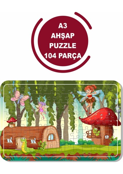 Masallar Diyarı Periler A3 104 Parça Ahşap Puzzle