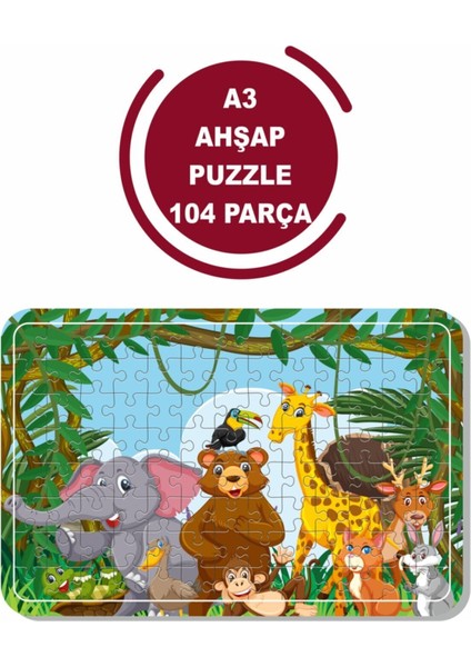Sevimli Hayvanlar A3 104 Parça Ahşap Puzzle Baskı Atölyesi Sevimli Hayvanlar A3 104 Parça Ahşap Puzzle Baskı Atölyesi Sevimli Hayvanlar A3 104 Parça Ahşap Puzzle